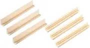 Homoyoyo 6pcs Wooden Domino Racks and Mahjong Stands - Elegant Display Trays for Dominoes and Mahjong Tiles - Holder for Game Nights and Parties Wooden Construction