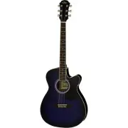 Aria AFN-15 Prodigy Series Cutaway Folk Body Guitar in Blue Shade Gloss