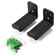 Soundbar Mount Small - Uni-versal Soundbar Brackets | Sound Bar Wall Brackets Mounting | Double Adjustable Depth Wall Sound Brackets | Anti-Drop Soundbar Wall Shelf, Sound Bar Bracket Under TV for