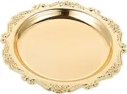 ABOOFAN Elegant Iron Snacks Plate Decorative Serving Tray for Appetizers Desserts Jewelry Display for Weddings Parties Scratch Resistant Easy to Clean