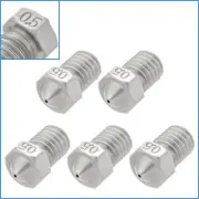 5pcs Stainless Steel 0.5mm E3D V6 Extruder Nozzle M6 Hotend 1.75mm Filament Part