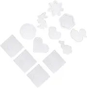 MUSISALY 12Pcs DIY Sticky Craft Kit Plastic Spelling Beans Template for Fun Educational Activity for Creativity Fine Motor Skills Development