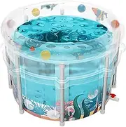 Foldable Thick Spa Tub | Adjustable Portable Ice Hot Bath Soaking Tub for Bathroom | Heat-Retaining Family Bathtub for Adults and Children, Compact Storage, Sturdy Leak-Proof Design