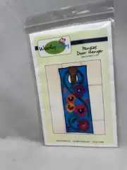 Wooly Lady Pansies Door Hanger Pattern Applique Flower Floral