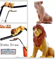 Lion King 2 Simba drinking Straws and Figures vintage New by Applause Disney