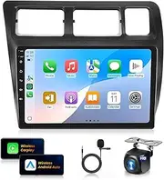 2+64G- For Toyota Corolla 1991-1997 LHD Manual AC Car Radio with Wireless Carplay/Android Auto,Android Car Stereo 9 Inch Touch Screen GPS Navigation WiFi Bluetooth FM/RDS Mirror Link SWC Backup Camera