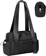 Gym Bag, Waterproof Multi-Pocket Compartment Gym Duffle Bag with Adjustable Strap, 4.5 * 7 * 12 in Dry& Wet Separation Design Sport Bag, Portable Small Gym Tote Bag for Women Men,Travel &Outdoor
