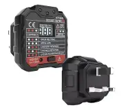 Socket Tester, Mains Outlet Tester with Voltage Display 48-250V Breaker Finder