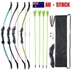 45" Takedown Recurve Bow Kids Bow Outdoor Shooting Game Bow and Arrows for Youth