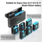 Battery Charger for Gopro Hero 11/10/9/8, Portable Fast Charging Case 3 Slot AU
