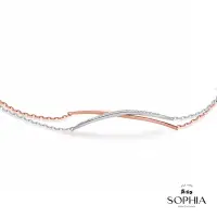 在飛比找Yahoo奇摩購物中心優惠-SOPHIA 蘇菲亞珠寶 - X造型 14K雙色 鑽石手鍊