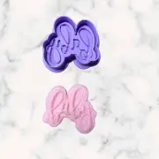 Baby Font Embosser or Debosser Fondant / Cookie cutter