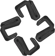 ASAKKURA 4 Pack White Plastic z Hooks Versatile Home Office Kitchen Wardrobe Coat Hanger Easy Install No Tools Space Saving Utility Hooks