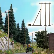 Busch 10310 O Telegraph/Signal Poles Laser-Cut Kit