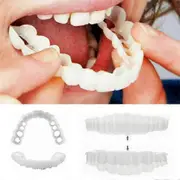 Smile Snap On False Teeth Upper & Lower Dental Veneers Dentures Tooth Cover Set