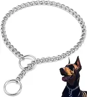 Chain Collars Strong Choke Chain No Pull Metal Slip Collar Anti Chew Training Stainless Choker for Medium and Large Dogs