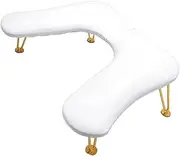 Zialofi PU Leather U Shape Arm Rest,Manicure Armrest Portable, Foldable Nail Hand Rest Arm Rest Cushion, for Nail Table,Nails Tech