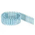 Miniature Garden Fence, 35 Inch Long Picket Fence Mini Ornament, Light Blue