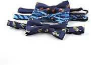[GLSTOY] Cartoon Design Kids Bow Ties Boys Men Red Floral Pre-tied for Casual Occasions