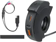 Motorcycle USB Charger - Phone Charger Socket Adapter,Fast Charging Cell Phone Charger, Waterproof Type-C Charger, Motorcycle USB Port, Motorcycle Accessories