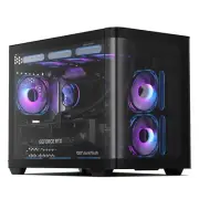 darkFlash Micro-ATX Gaming PC Case, MATX PC Case with 3 x 120mm ARGB Fans, Pa...