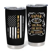 Black PA Modern Pattern Print Stainless Steel Tumbler, 20 oz, Insulated, Unbr...