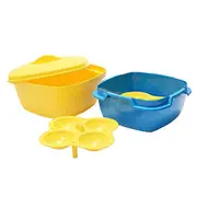 Oliveware Microwave Plastic Dhokla Idly Maker, Vegetable Steamer And Rice Cooker Set, Yellow