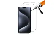 2pcs 9H Tempered Glass Screen Protector Guard for Apple iPhone 15 PRO MAX Front