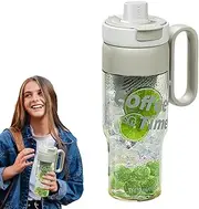 SVCEQZE Sports Water Bottle, 850 ml Water Bottle with Tea Compartment, Leak-proof Cup with Handle for Work, Camping, Car, School, Gym and Coffee
