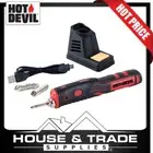 Hot Devil Cordless Soldering Iron Kit USB Rechargeable Lithium-Ion HDRSI