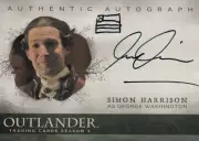 Outlander Season 4 Autograph Card SH Simon Harrison as George Washington w/flag