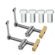 19mm/20mm 2PCS Woodworking Desktop Clip with 4 PCS Dog Holes Stop Fast Fixed Dog Hole Clip Clamp Brass Stainless Steel F