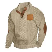 Men's Sweatshirt Black White Army Green Red Navy Blue Standing Collar Color Block Jacquard Patchwork Sports Outdoor Daily Holiday Polyester Streetwear Basic C