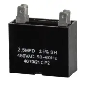 2.5 uF MFD x 450V Mini Split Capacitor Start-Up and/or Run - 4 Terminal 50/60HZ