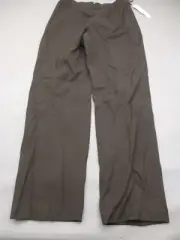 NWT Amanda Smith Size 10 Womens Brown Side Zip Button Pleated Dress Pants 040