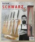 Baccarat Schwarz Zah 6 piece Knife & Block Set GERMAN STEEL 5 knives NEW