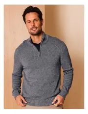 [Reserve] Carter Textured Quarter Zip Knit in Navy