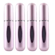 4 xLight Pink Refillable Perfume Atomiser 5ml Spray Pump Portable Bottles Travel