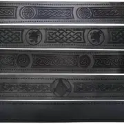 Scottish Black Leather Belt Masonic, Thistle Plain Kilt Belts without Buckle