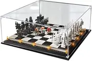 Acrylic Display Case for LEGO 76392 Harry Potter Hogwarts Wizards Chess Figure Storage Box Dust Proof Glue Free