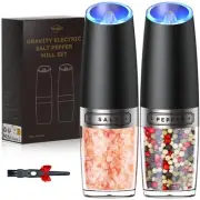 Gravity Electric Salt and Pepper Grinder Set Automatic Shakers Mill Grinder w...