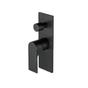 Nero Bianca Shower Mixer W/Diverter (Rectangle Plate) Trim Kit Matte Black NR321511ATMB