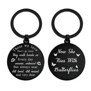 Memorial Butterfly Keychain - Those We Love Don't Go Away Gifts - Sympathy