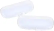 [VERDANVERSE] 2Pcs Transparent Glasses Storage Box Durable Eyeglass Containers for Sunglasses and Glasses Portable and Compact Design for Travel and Daily Use