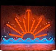 Sign Lamp Sunrise And Sunset Neon Sign,Used For Decor Of Living Room, Bar, Bathroom And Office 38x21.5cm