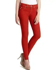 TRUE RELIGION SERENA PHANTOM AMERICAN FLAG PATCH SKINNY LEG RED HOT JEANS PANTS
