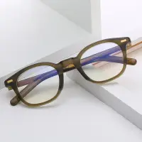 在飛比找蝦皮商城精選優惠-新款方框時尚TR90眼鏡架金屬方眼鏡框男女簡約歐美防藍光平光