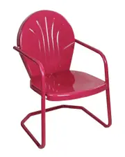 Northlight 34in Retro Tulip Steel Outdoor Steel Armchair