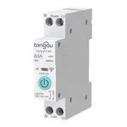 DC WIFI Smart Circuit Breaker 63A DIN Rail for Smart Home Wireless Remote Control Switch By APP White As Shown