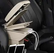 Compatible with Opel for Meriva Armrest Box Central Storage Box Retrofit Parts Car Armrest Accessories Armrest Storage Compartment Car Armrest Box(Black line)